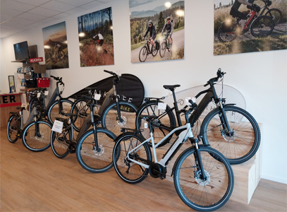 Intérieur magasin de vélos Bordeaux Bègles